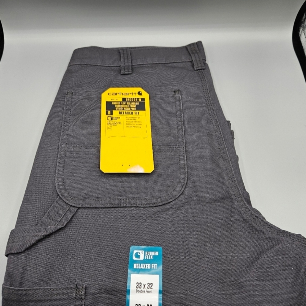 33x32 NEW- Men's Utility Double-Knee Work Pant - Relaxed Fit - Rugged Flex